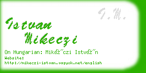 istvan mikeczi business card